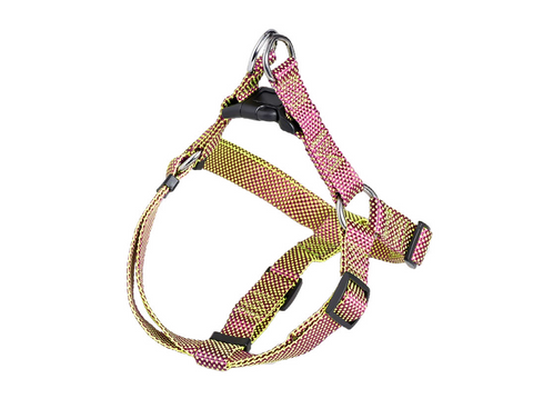 Ошейник из лямки-снежинки, поводок и шлейка